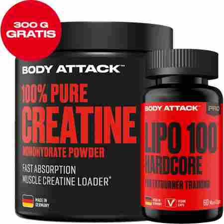 Body Attack Lipo 100 Hardcore + Pure Creatine