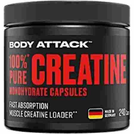 Body Attack 100% pure Creatine 240 Kapseln